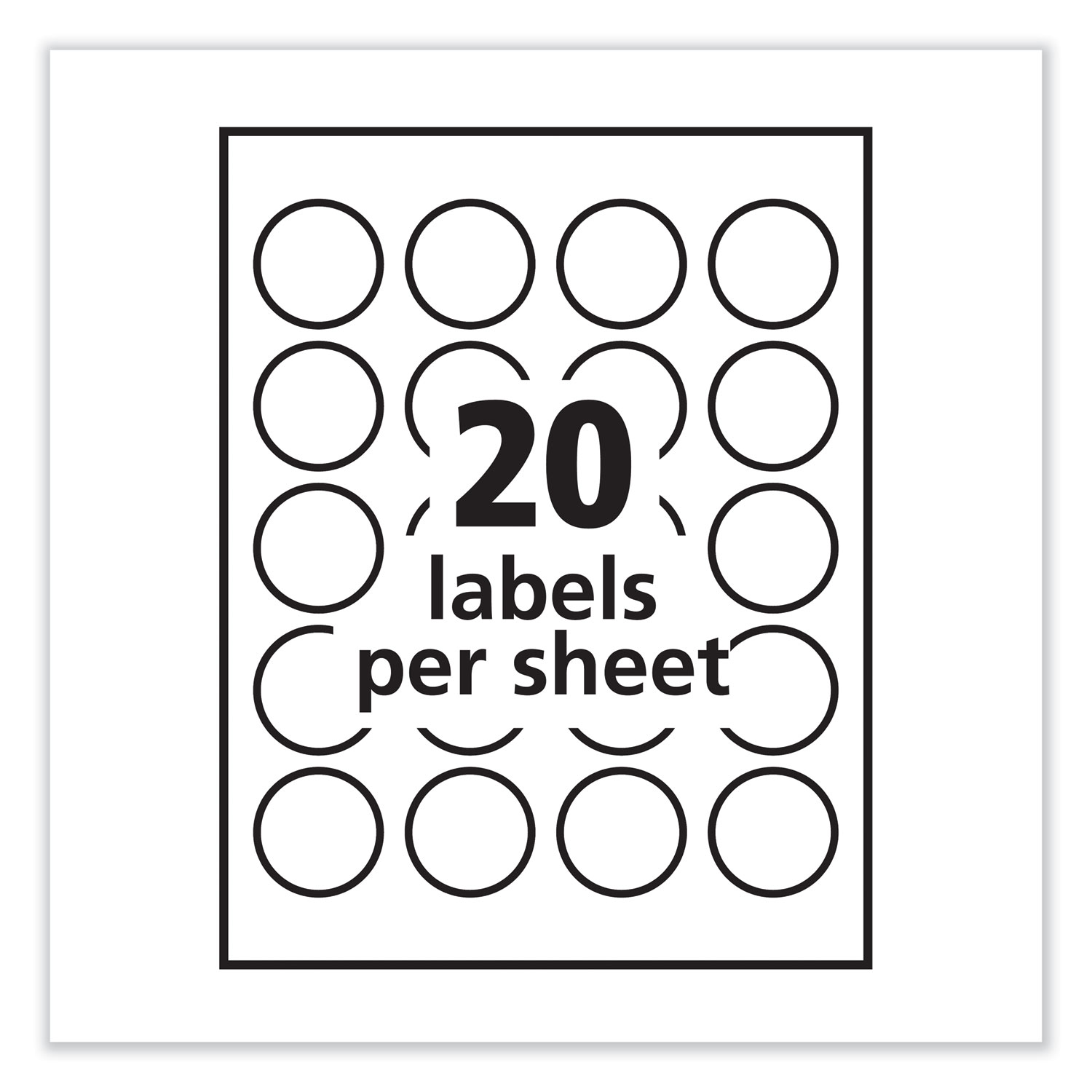 Avery® Round Print-to-the-Edge Permanent Labels, 1 2/3
