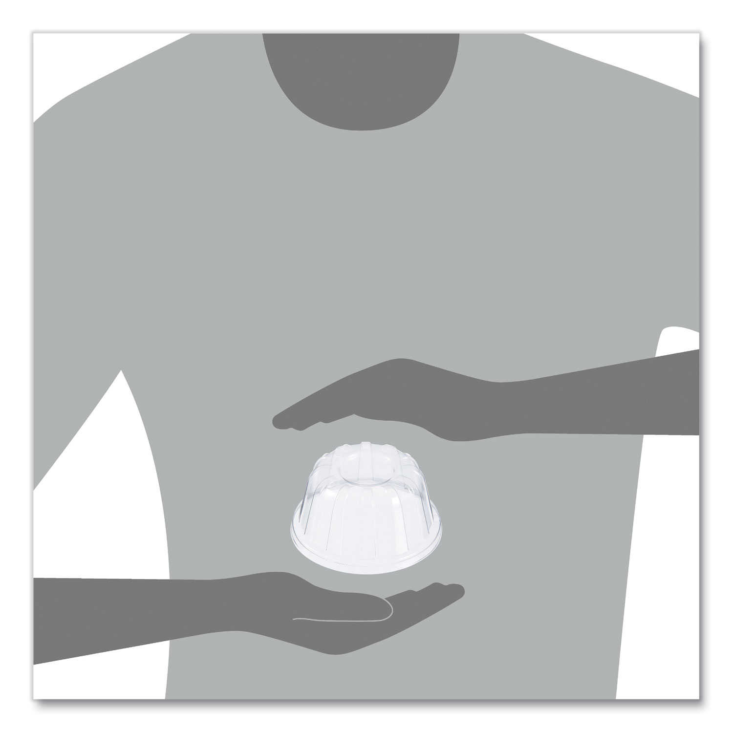 Dart® D-T Sundae/Cold Cup Lids, 5-32oz Cups, Clear, 1000/Carton