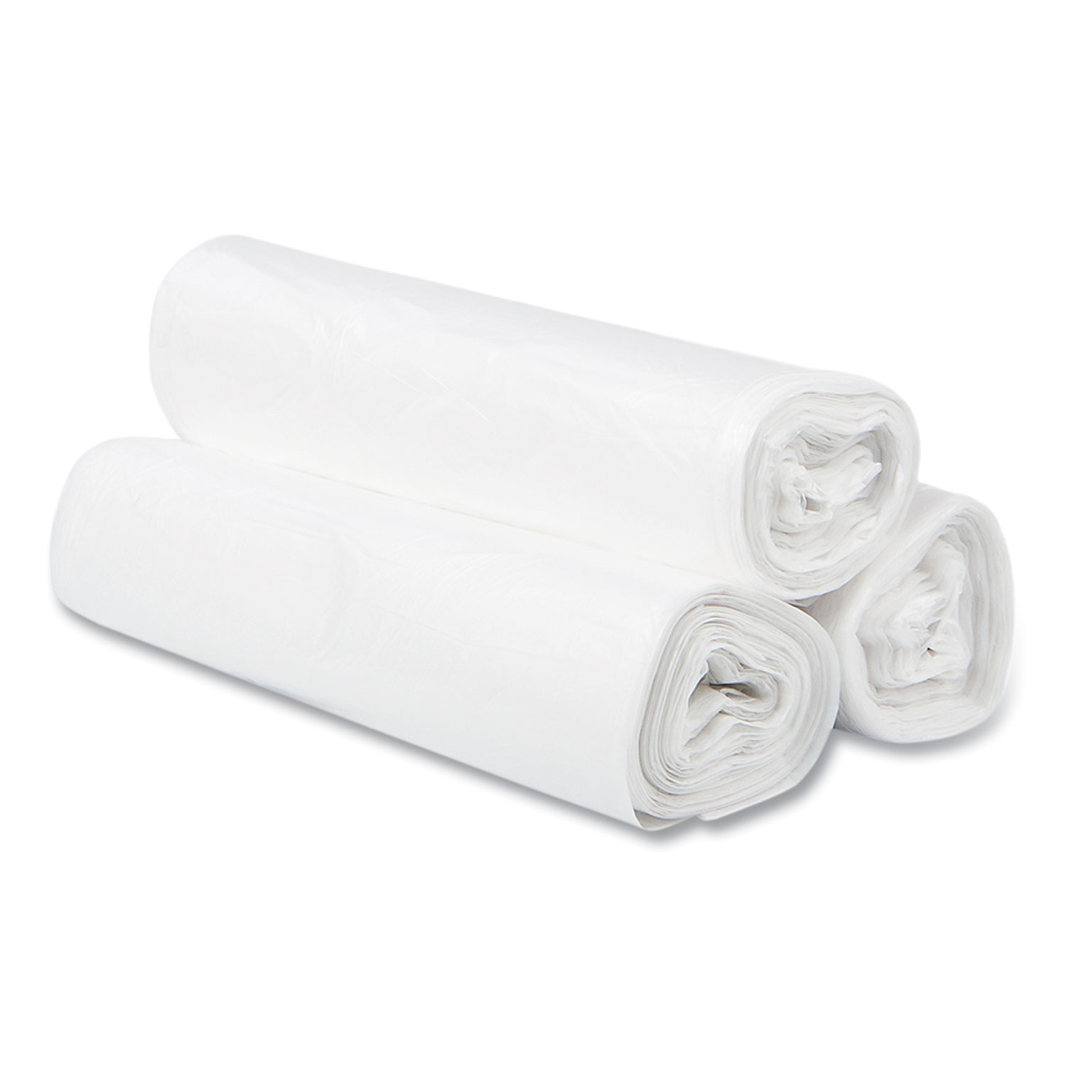 Inteplast Group High-Density Can Liner, 30 x 37, 30gal, 10mic, Clear, 25/Roll, 2
