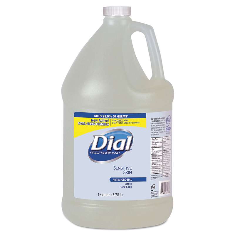 Dial® Professional Antimicrobial Soap for Sensitive Skin, Floral, 1gal Bottle, 4