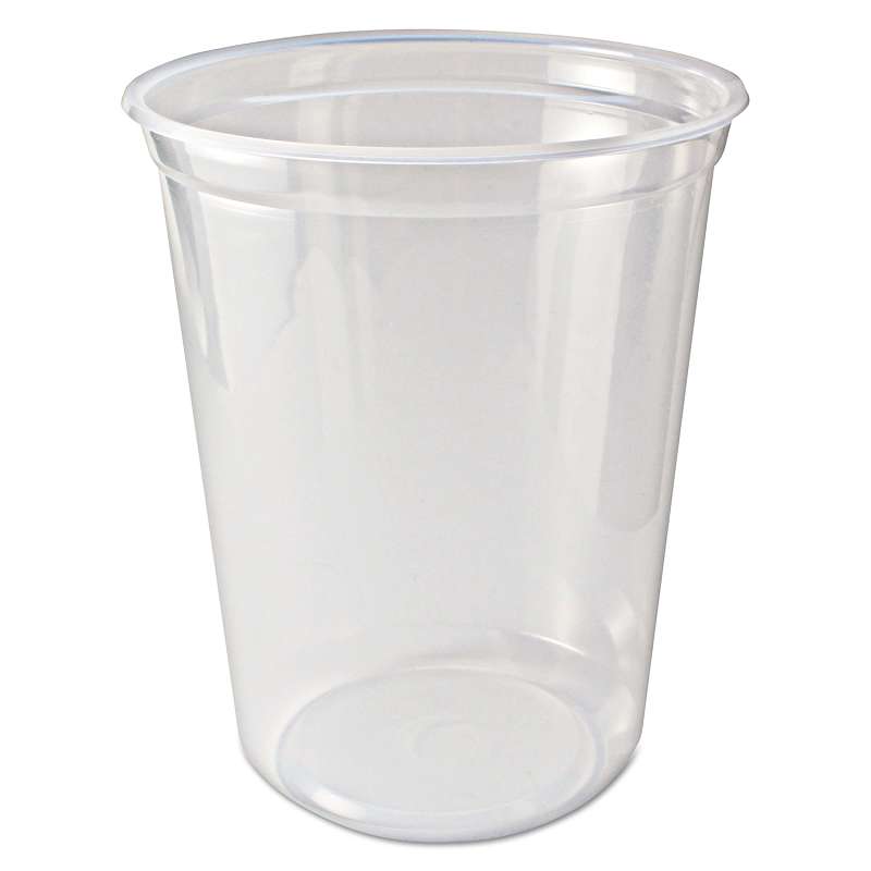 Fabri-Kal® Microwavable Deli Containers, 32 oz, Clear, 500/Carton